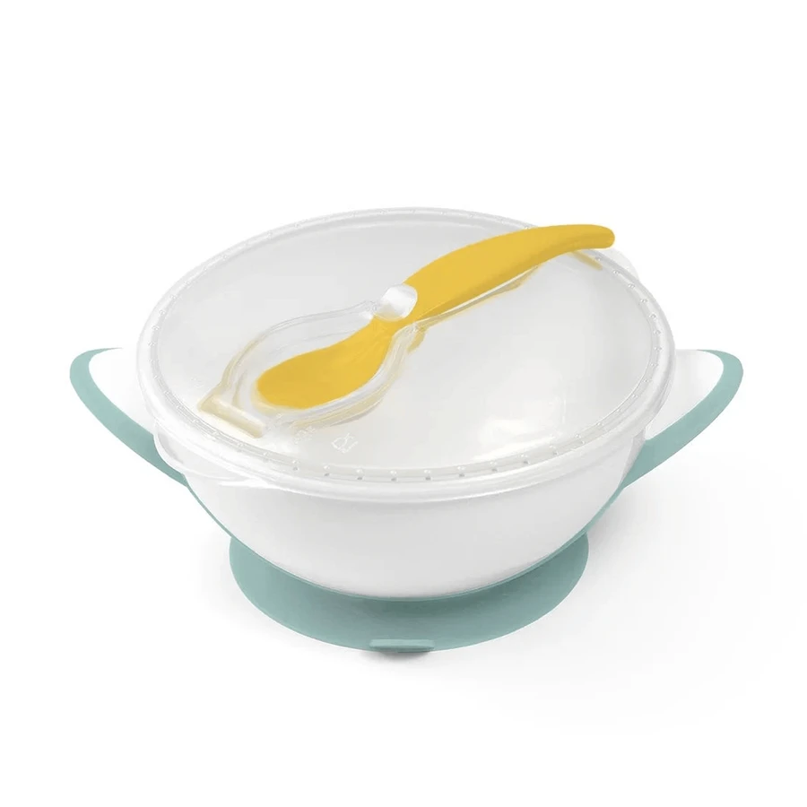 BabyOno, миска с присоской и ложкой, зеленая, 1063/04, с 6 месяцев, 300 мл, 1 шт: цены и характеристики