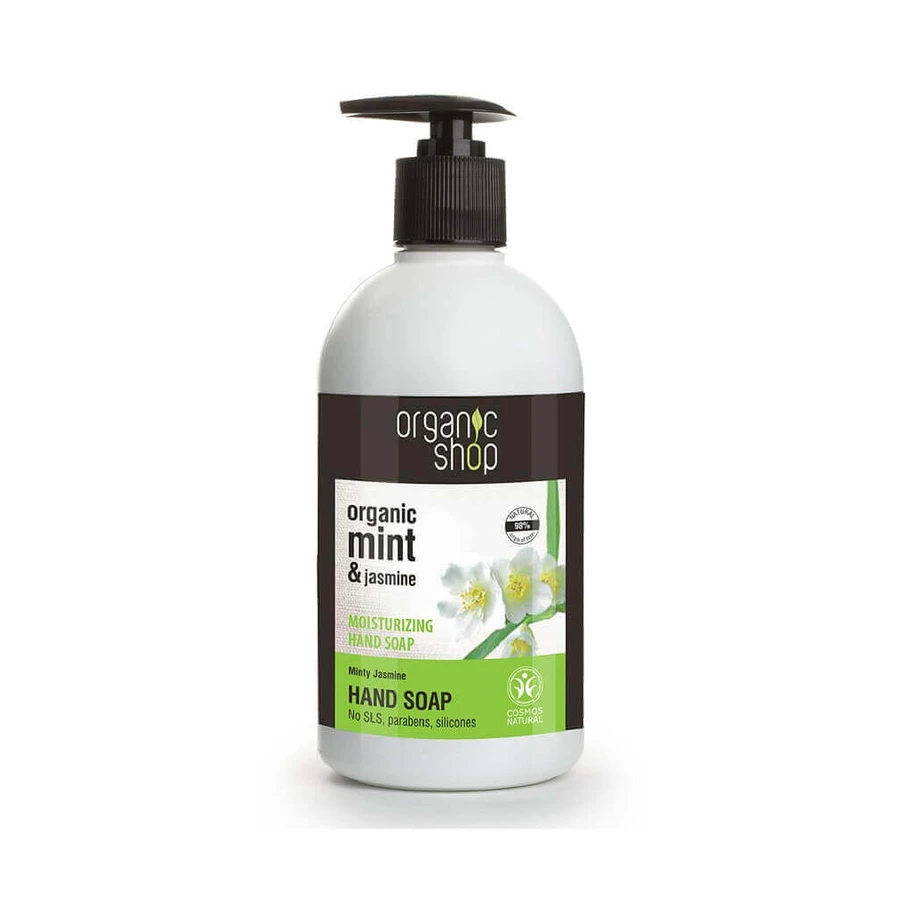 Organic Shop, Мило для рук зволожуюче, м'ята, жасмин, 500 мл: ціни та характеристики