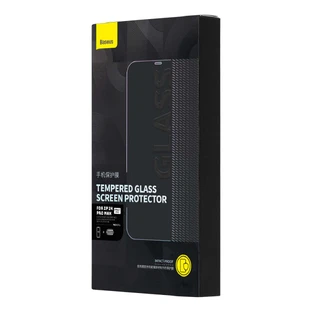 Повноекранне загартоване скло Baseus для iPhone 14 Pro Max з протектором динаміка 0,3 мм + монтажна рамка