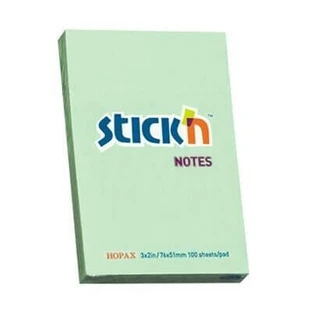 Stick'n, Sticky Notes, 100 аркушів, пастельно-зелений