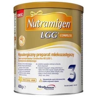 Nutramigen 3 LGG Complete, гіпоалергенний замінник молока, від 1 року, зі смаком ванілі, 400 г