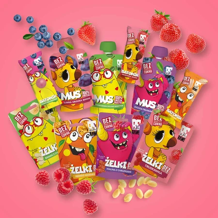 Набор BeRAW! Kids, батончик, căpșuni, banane, fără zahăr adăugat, 4 x 25 г: цены и характеристики