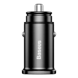 Розумний автомобільний зарядний пристрій Baseus Square 2x USB QC3.0 Quick Charge 3.0 SCP AFC 30 Вт чорний (CCALL-DS01)