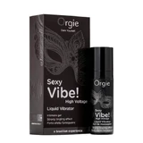 Сексуальна оргійна атмосфера! Вібруючий стимулюючий гель Liquid Vibrator High Voltage, 15 мл