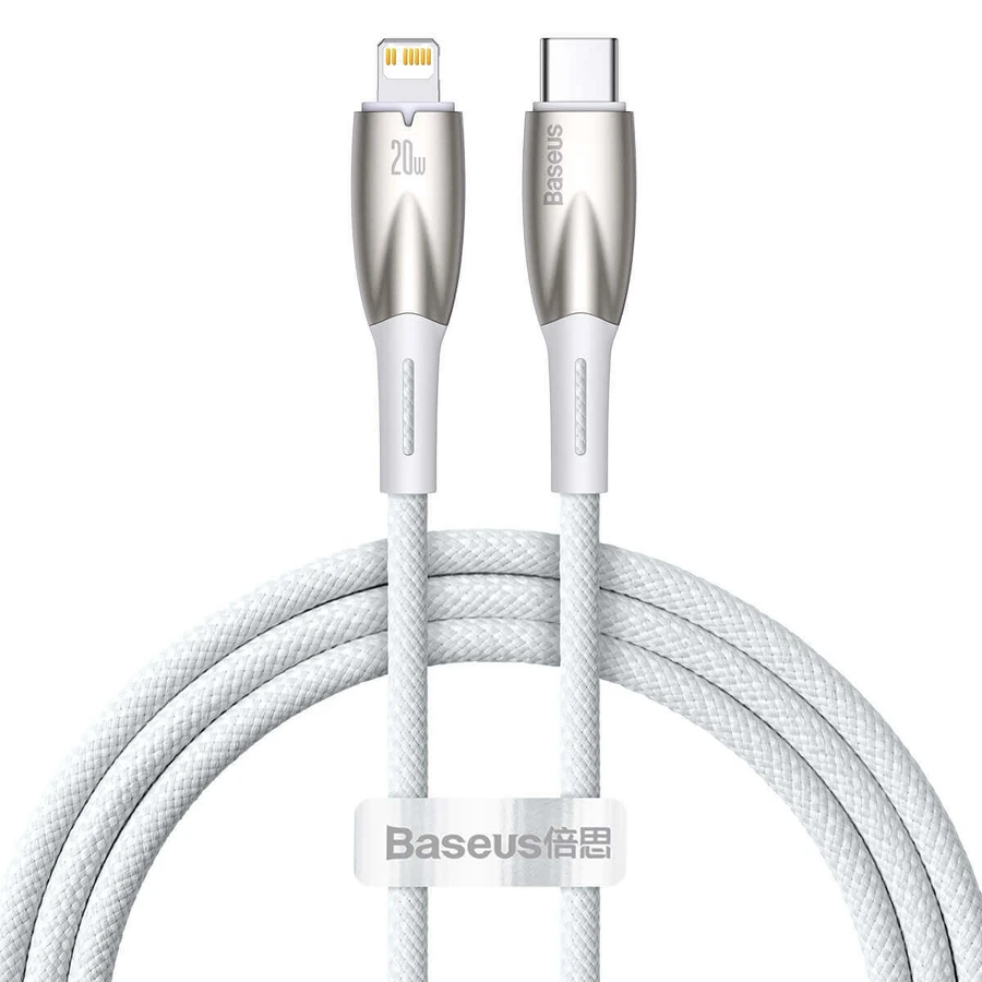 Baseus CADH000002 Lightning - USB-C PD Cable 20W 480Mb/s 1m - Білий: ціни та характеристики