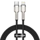 Кабель Baseus Cafule Series Metal Data USB-C / Lightning 20W PD 1 м - чорний