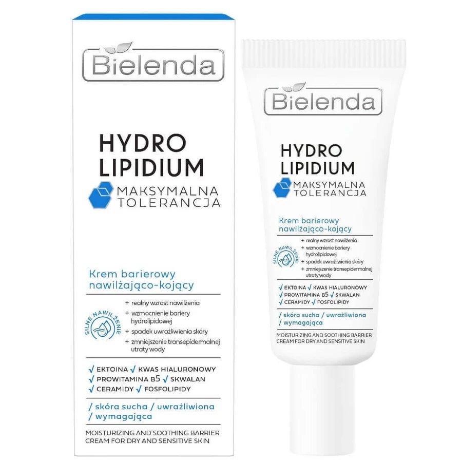 Зволожуючий і заспокійливий захисний крем Bielenda Hydro Lipidium, 50 мл: ціни та характеристики