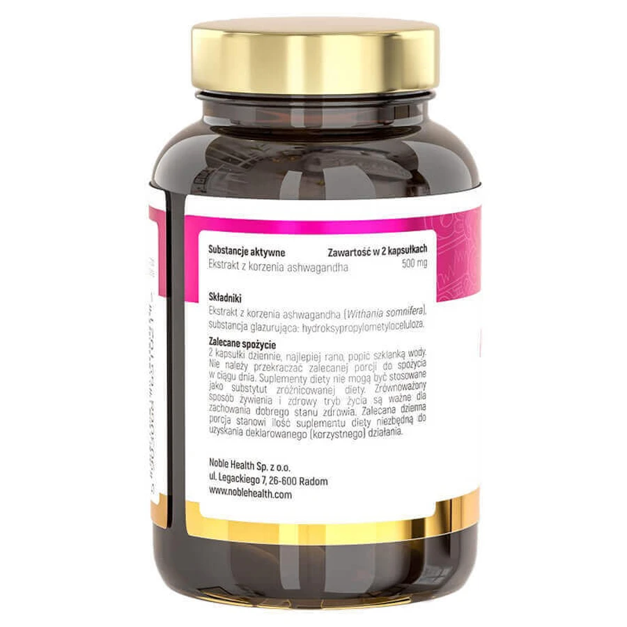 Noble Health Ashwagandha, 60 капсул растительного происхождения: цены и характеристики