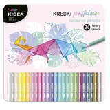 Треугольные пастельные мелки в металлической коробке, 24 цвета