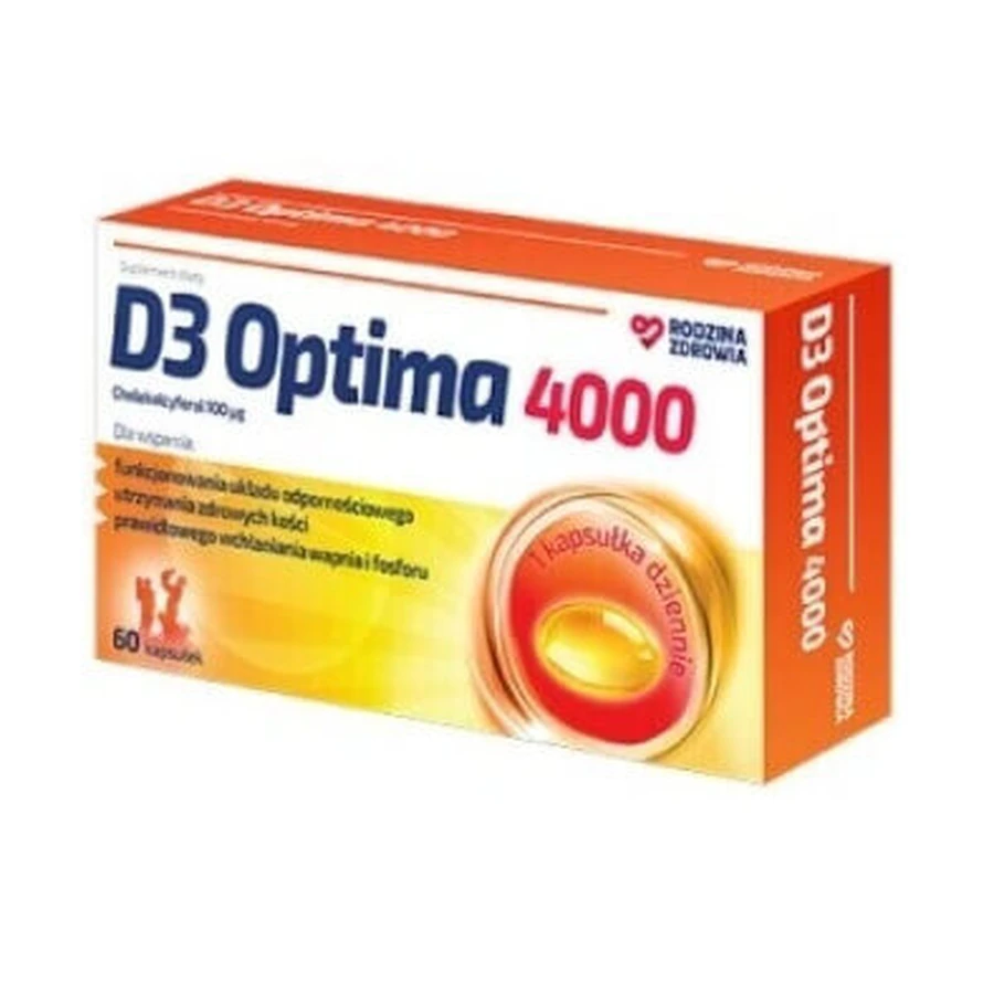 Family Health D3 Optima 4000, 60 капсул: ціни та характеристики