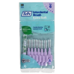 Міжзубні щітки TePe Extra Soft 1,1 мм світло-фіолетові, 8 шт