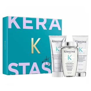 Набір очищуючих шампунів Kerastase Symbiose, 250 мл + Заспокійливий кондиціонер, 200 мл + Скраб для шкіри голови з мікропілінгом, 200 мл