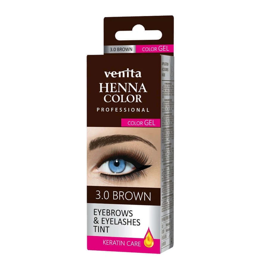 Гелева фарба для брів і вій Venita 3.0 Brown: ціни та характеристики