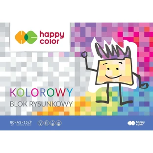 Альбом для рисования Happy Color, цветной, A3, 15 листов