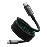 Кабель Baseus Tungsten Gold Magnetic USB-C / USB-C 100 Вт 1 м - чорний