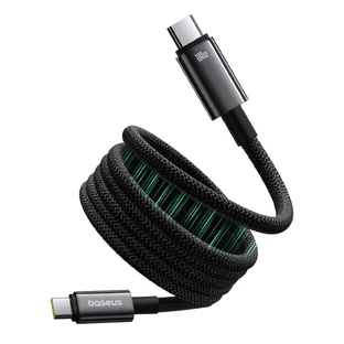 Кабель Baseus Tungsten Gold Magnetic USB-C / USB-C 100 Вт 1 м - чорний