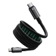 Кабель Baseus Tungsten Gold Magnetic USB-C / USB-C 100 Вт 1 м - чорний