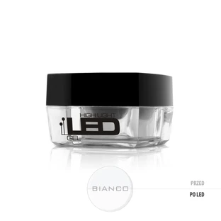 Silcare High Light Led Gel de unghii monofazic de grosime medie Bianco, 15g