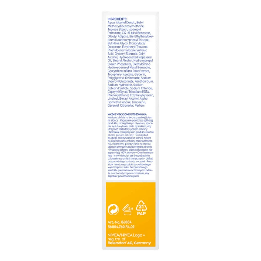 Набір Nivea Sun Shine Control, матуючий крем для обличчя з високим ступенем захисту, SPF 30, 50 мл + зволожуючий лосьйон від сонця, SPF 50+, 200 мл + безкоштовна сумка-рюкзак: ціни та характеристики