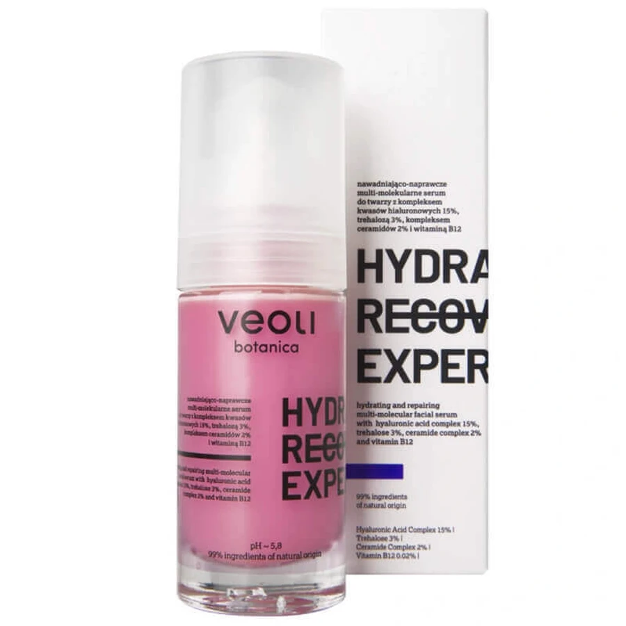 Veoli Botanica Hydra Recovery Expert, мультимолекулярний гідратант для обличчя та репаратор, 30 мл: ціни та характеристики