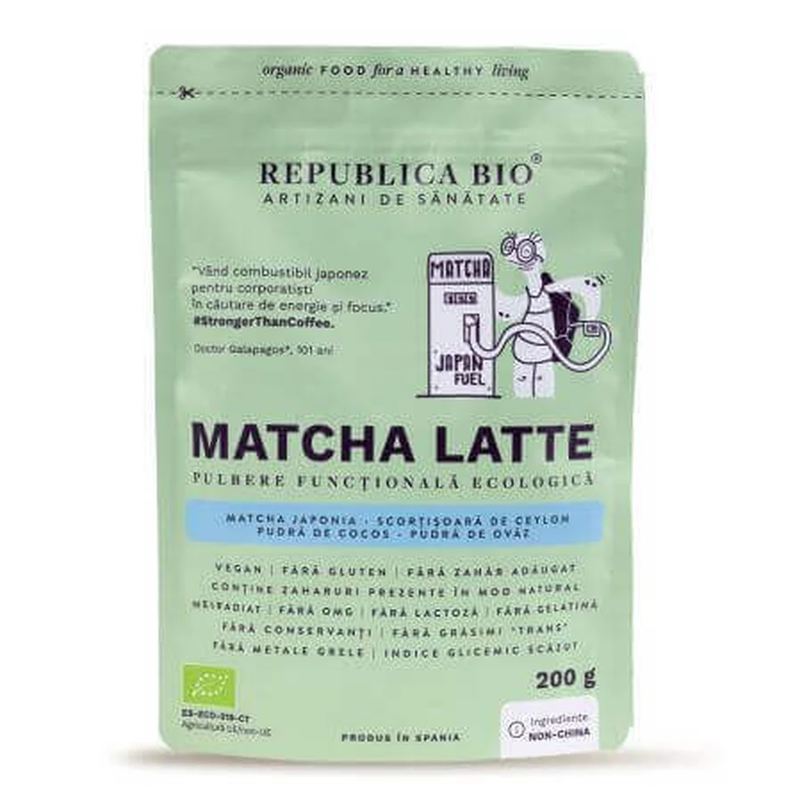 Матча Латте эко Матча порошок, 200 г, Republica Bio: цены и характеристики