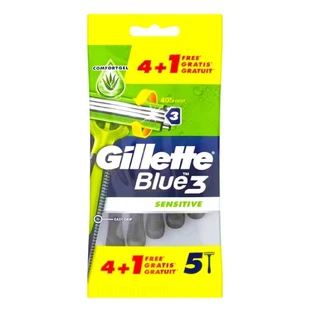 Одноразові бритви Gillette Blue3 Sensitive, 5 шт