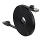 Мережевий плоский кабель Baseus Speed ​​​​Six RJ45 1000Mbps 15m чорний (WKJS000301)