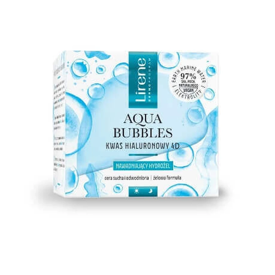 Гідрогель з гіалуроновою кислотою Lirene Aqua Bubbles 4D Hydrating Hydrogel, 50 мл: ціни та характеристики