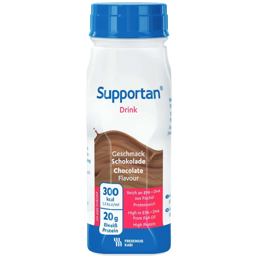 Энтеральное питание Supportan Drink, со вкусом шоколада, 4 х 200 мл: цены и характеристики