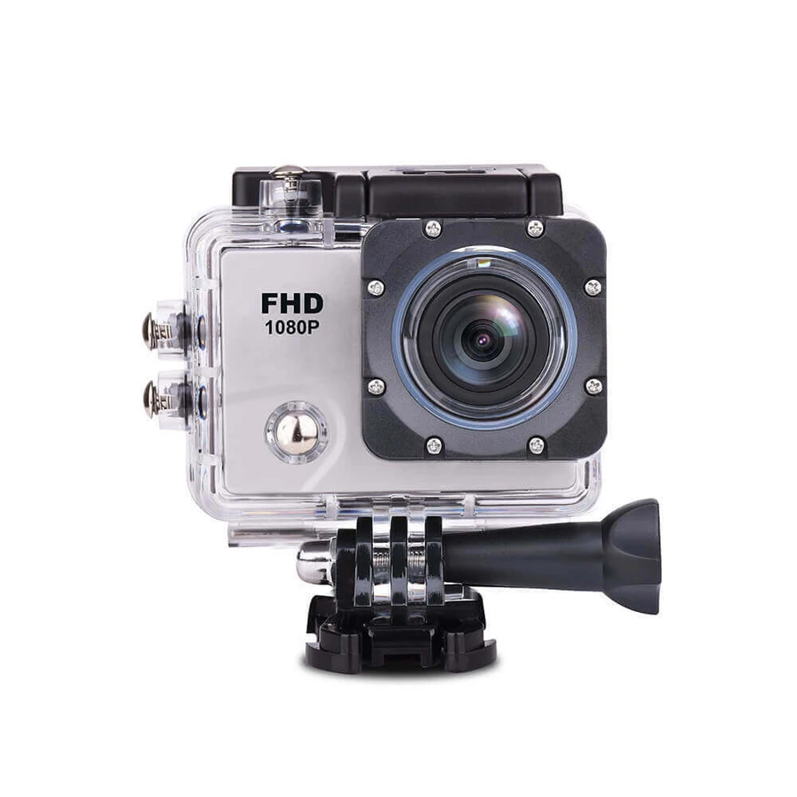 Водонепроникна ширококутна спортивна камера DV2400 Full HD Wi-Fi 12 Мпікс + аксесуари - білий: ціни та характеристики