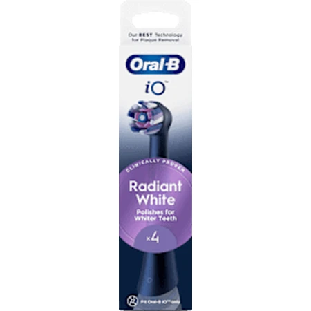 Oral-B iO Radiant White Black iO Radiant White Black Запасні насадки для щіток круглі, 4 шт.: ціни та характеристики