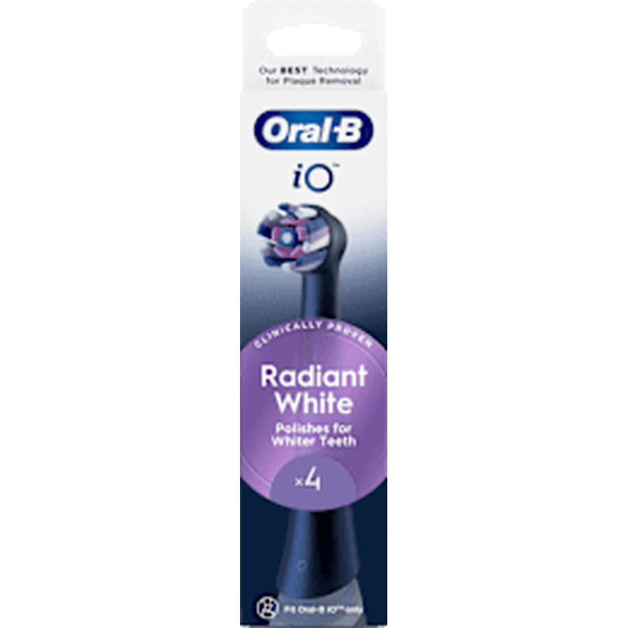 Oral-B iO Radiant White Black iO Radiant White Black Запасні насадки для щіток круглі, 4 шт.: ціни та характеристики