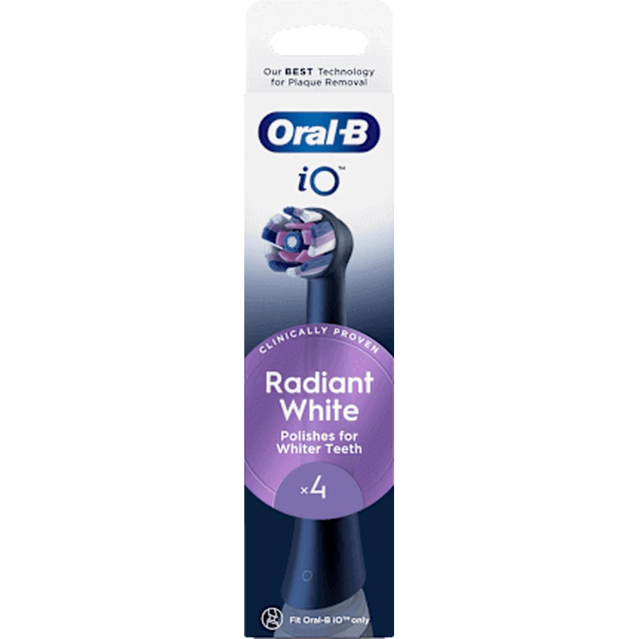 Oral-B iO Radiant White Black iO Radiant White Black Запасні насадки для щіток круглі, 4 шт.: ціни та характеристики