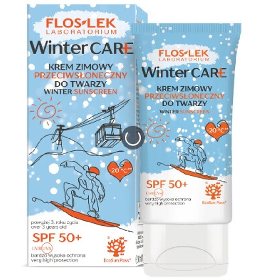 Flos-Lek Winter Care Зимовий сонцезахисний крем для обличчя SPF 50+, 30 мл: ціни та характеристики