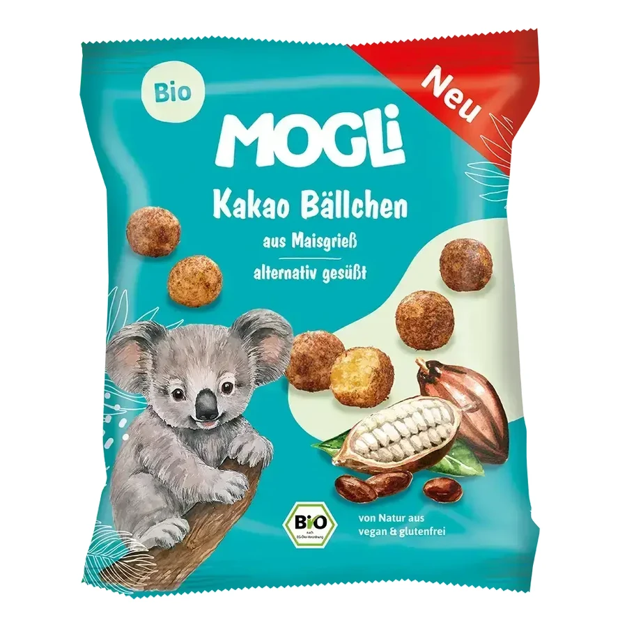 Расширенные органические кукурузные шарики, какао, 30 г, Mogli: цены и характеристики