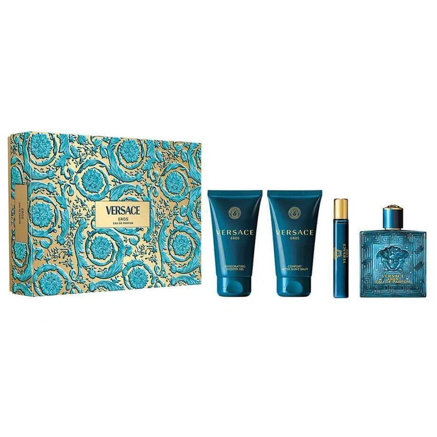 Versace Eros Set Eau de Parfum, 100 мл + Бальзам після гоління, 75 мл + Гель для душу, 75 мл + Eau de Parfum, 10 мл: ціни та характеристики