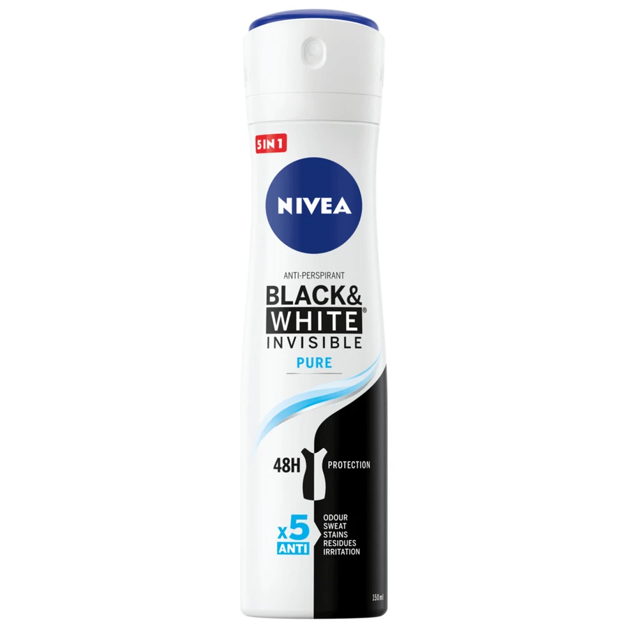 Nivea, Black &amp; Дезодорант White Invisible Pure, 150 мл: ціни та характеристики