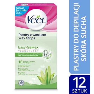 Воскові смужки Veet для депіляції тіла, сухої шкіри, 12 шт