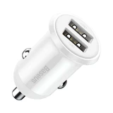 Автомобільний зарядний пристрій Baseus Grain Pro 2x USB 4.8 A білий (CCALLP-02)