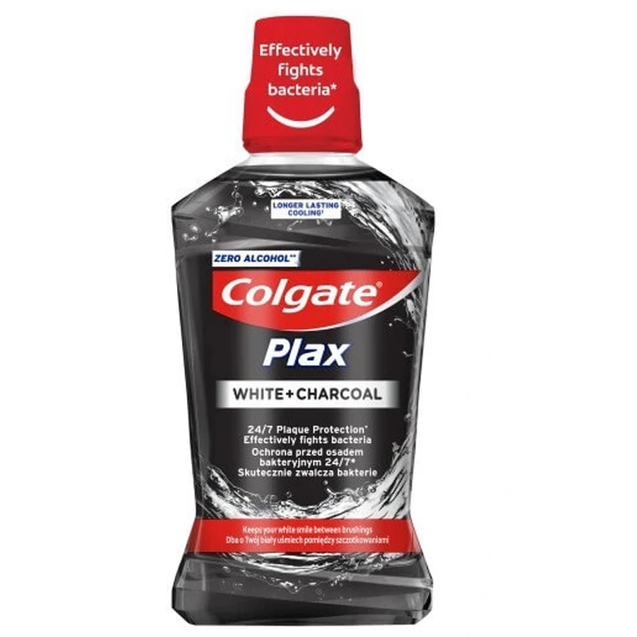 Colgate, White + Charcoal, Ополіскувач для ротової порожнини, 500 мл: ціни та характеристики