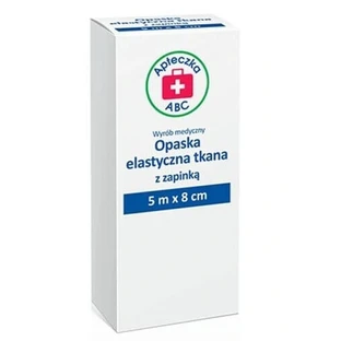 Плетеная эластичная лента ABC First Aid Kit, 5 м х 8 см + 1 застежка, 1 шт.