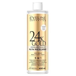 Eveline Cosmetics 24K Gold омолоджуючий міцелярний флюїд 5 в 1, 400 мл