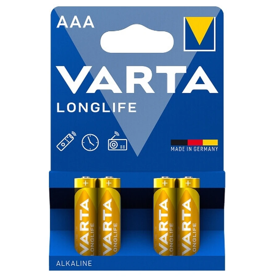 Varta, Longlife AAA LR03, батарейки, 4 шт.: цены и характеристики