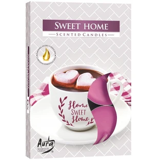 Ароматизированные чайные свечи Bispol Aura Sweet Home, 6 штук