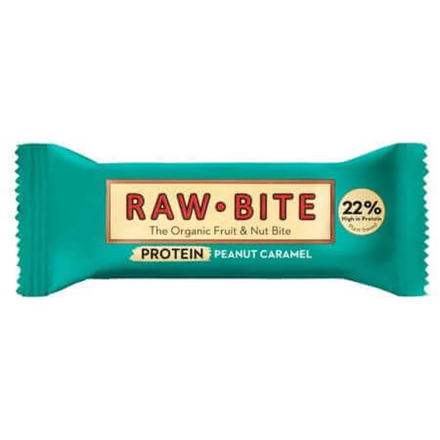 Органический протеиновый батончик "Арахисовая карамель", 45 г, Raw Bite: цены и характеристики