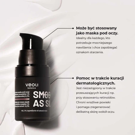 Відновлююча та зміцнююча крем-маска для очей Veoli Botanica Smooth As Silk, 15 мл: ціни та характеристики