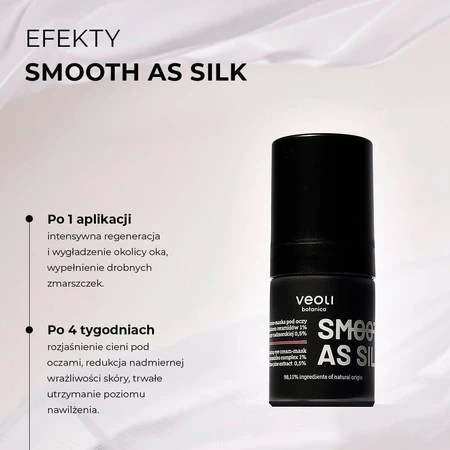 Відновлююча та зміцнююча крем-маска для очей Veoli Botanica Smooth As Silk, 15 мл: ціни та характеристики