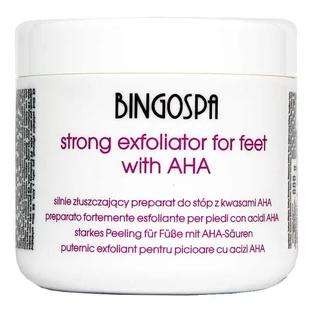 BingoSpa Preparation puternic exfoliant pentru picioare cu acizi AHA, 600g