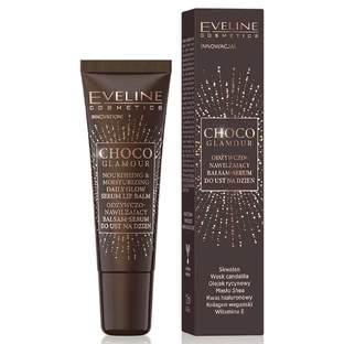Eveline Cosmetics Choco Glamour Питательный и увлажняющий бальзам-сыворотка для губ на день, 12 мл