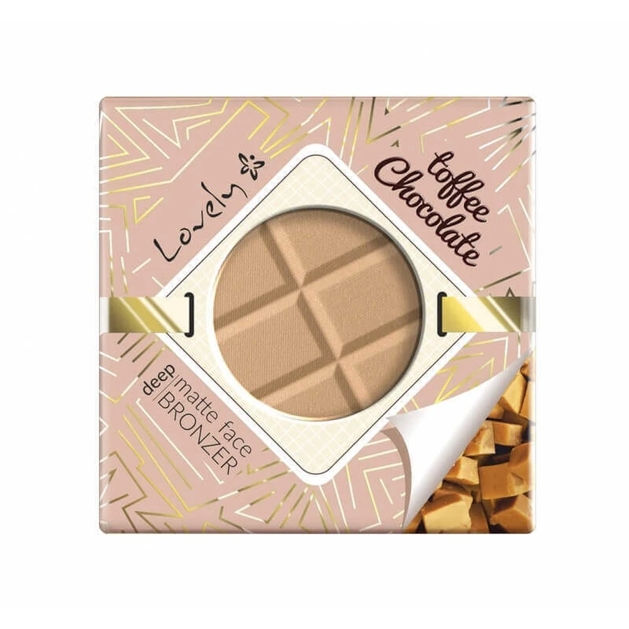 Матова бронзуюча пудра для обличчя та тіла Lovely Toffee Chocolate Deep Chocolate, 9 г: ціни та характеристики